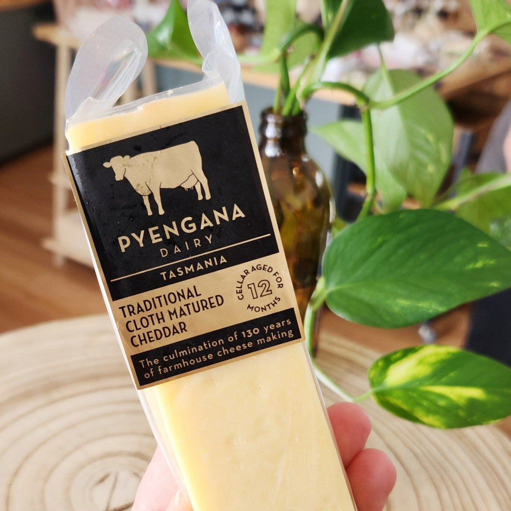 Pyengana Dairy - 12 Month Cloth Matured Cheddar - Mumbleberry 9348285000706 From the Fridge