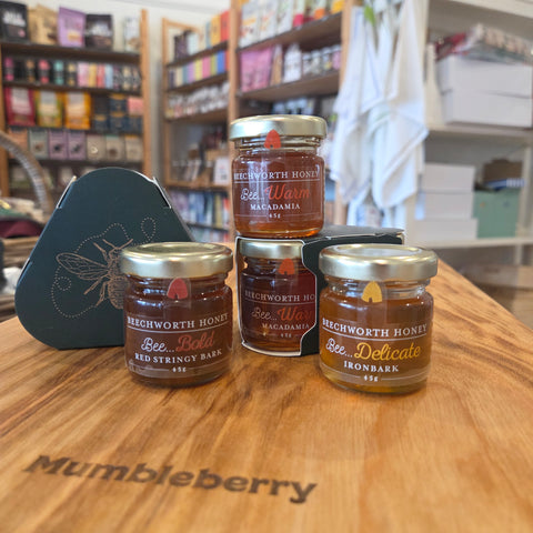 three pots of Australian honey