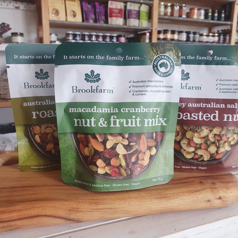 Brookfarm Mixed Nuts Brisbane Stockist Roasted Nuts local Australian Independent Business Macadamia and Cranberry Trail Mix