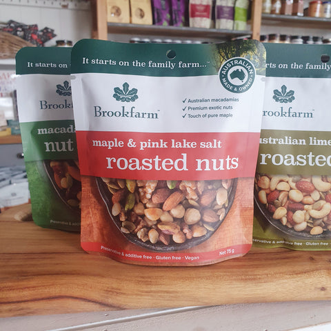 Brookfarm Mixed Nuts Brisbane Stockist Roasted Nuts local Australian Independent Business Maple and Pink Lake Salt Nuts