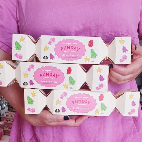 Funday Sweats Brisbane Sweet Treat Mumbleberry Santa No Sugar Added Lollies Local Australian 