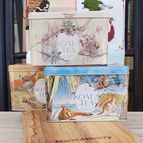 Tea Local Brisbane Gift Tin Christmas Cuppa Mumbleberry Calming Fruit English Breakfast Stress Less Eucalyptus Beach Bush Outback