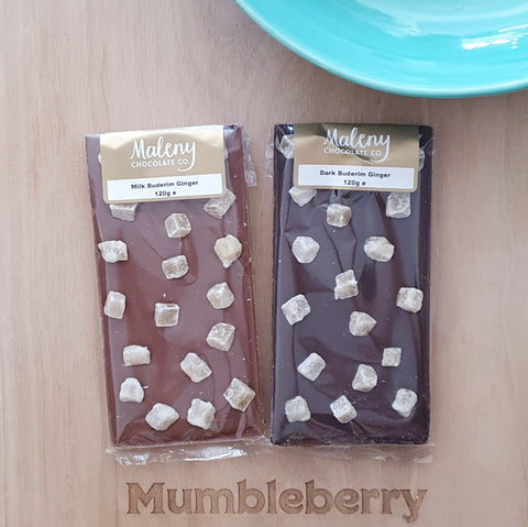 Maleny Chocolate Brisbane Ethical Cocoa Milk Chocolate Dark Chocolate White Chocolate Buderim Ginger Chocolate Brisbane Gifting Bespoke Hampers  Ginger 