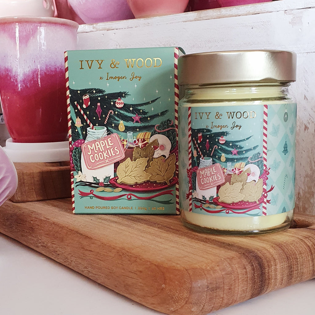 Maple Cookies Candle Christmas Gift Brisbane Local Independent Ideas Mumbleberry