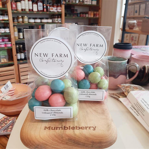 New Farm Confectionery - Milk Chocolate Coloured Almonds