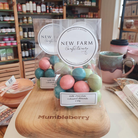 New Farm Confectionery - Milk Chocolate Coloured Almonds