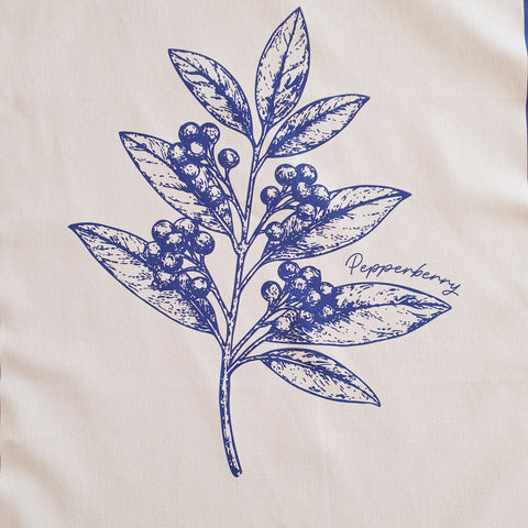 Brisbane Gifting Australian Made Australia Grown Cotton Tea Towels Bush Tucker Native Edible Plants Australian Natives Quality Gifting Hamper Delivery Brisbane Tourist Gifts Pepperberry Shika Finnemore Art