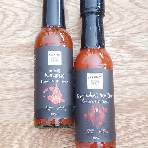 Sabarac Hot Sauce Karamiso Watermelon Scoval Award Winning Reap What You Sow Hot Medium Mild Chili 