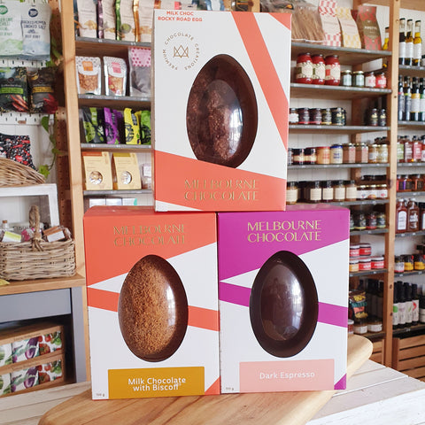 Melbourne Chocolate Rocky Road Easter Egg Biscoff Easter Egg Espresso Easter Egg Brisbane Local Easter