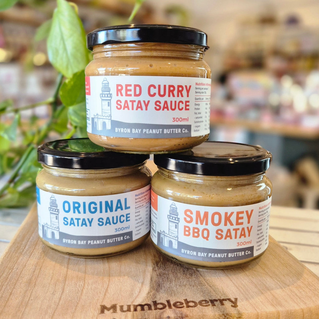 Byron Bay Peanut Butter Co. - Satay Sauce - Mumbleberry 9350936000126 Sauces, Relish & Pickles