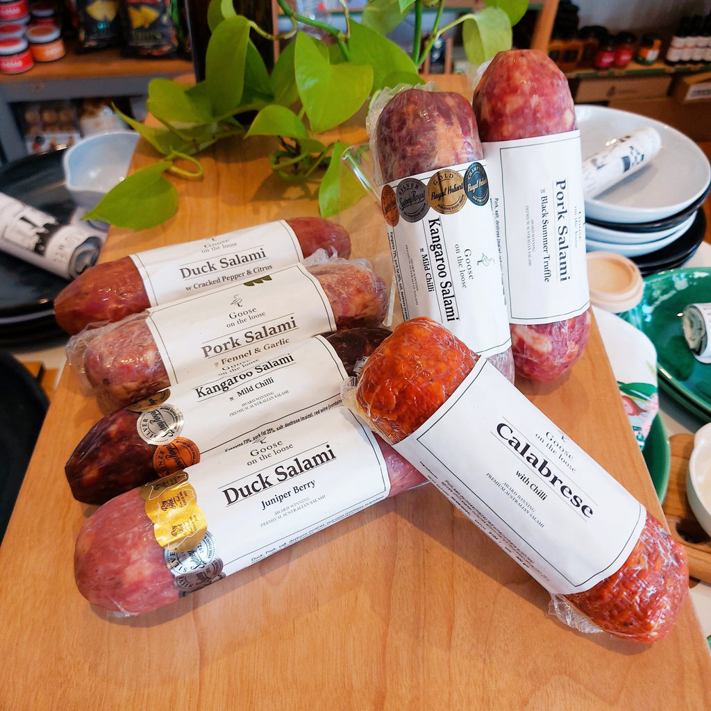 Goose on the Loose - Whole Salami (300g) - Mumbleberry 9356738000128 From the Fridge