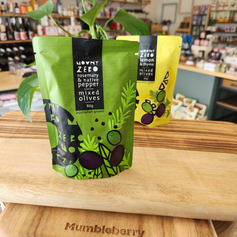Mt Zero Olives - Olive Pouches - Mumbleberry 9327013009174 Crackers & Cheese Accompaniments