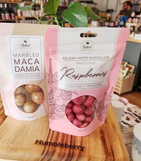 Naked Chocolates - White Chocolate - Mumbleberry 806809681552 Chocolate & Sweets