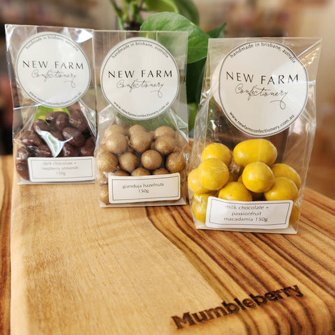 New Farm Confectionery - Panned Nuts - Mumbleberry 9352556002252 Chocolate & Sweets