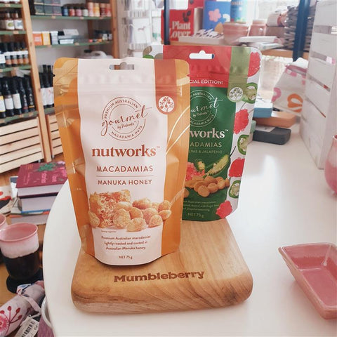 Nutworks - Macadamias 75g - Mumbleberry 9332129033630 Nuts, Popcorn & Crisps