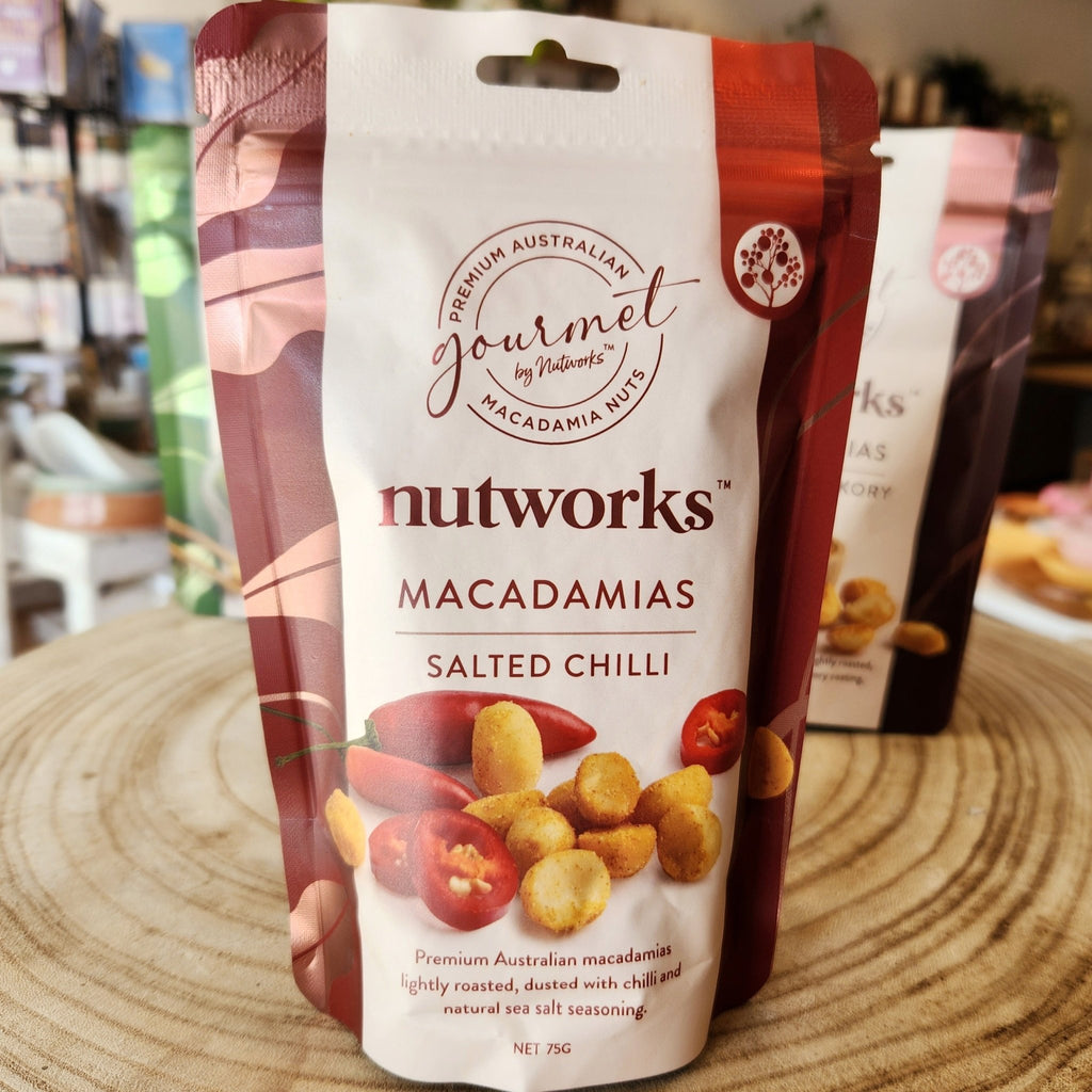 Nutworks - Macadamias 75g - Mumbleberry 9332129034095 Nuts, Popcorn & Crisps