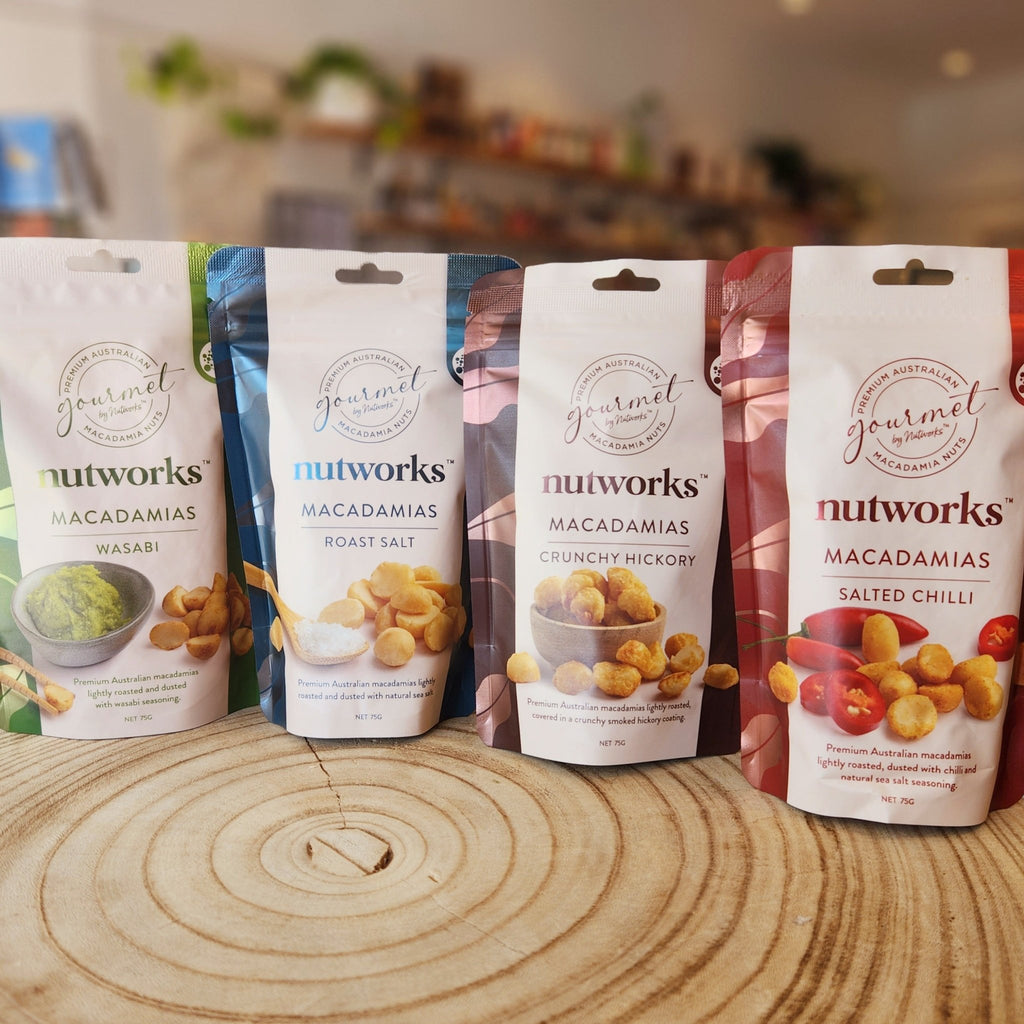 Nutworks - Macadamias 75g - Mumbleberry 9332129036006 Nuts, Popcorn & Crisps