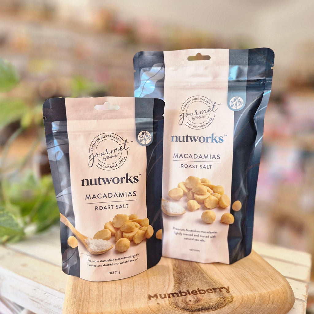 Nutworks - Macadamias 75g - Mumbleberry 9332129038154 Nuts, Popcorn & Crisps