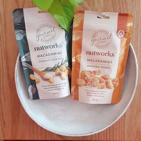 Nutworks Brisbane Foodie Macadamia nuts salt chilli snacks gourmet 