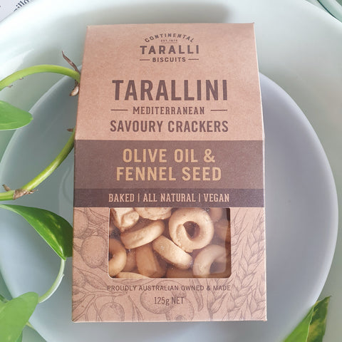 Tarrallini Olive Oil and Fennel See Vegan Snacks Brisbane All Natural Charcuterie Australian Owned