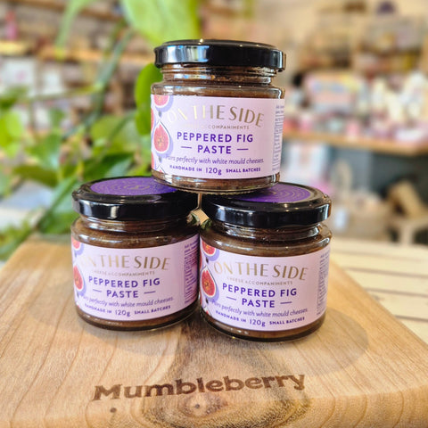 On the Side - Peppered Fig Paste - Mumbleberry 9359378000022 Crackers & Cheese Accompaniments