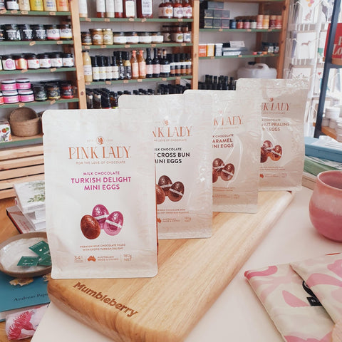 Pink Lady - Mini Eggs with filling (180g) - Mumbleberry 9310477349900 Easter
