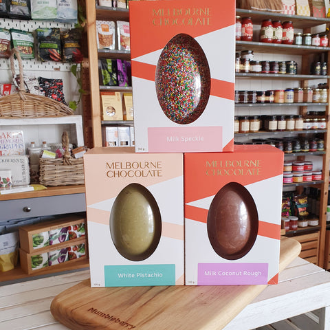Melbourne Chocolate Brisbane Stockist Large Easter Eggs Coconut Rough White Pistachio 