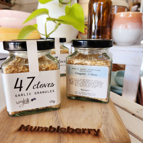 Weyhill Farm - '47 Cloves' Dehydrated Garlic - Mumbleberry 9369999079987 Pantry Staples